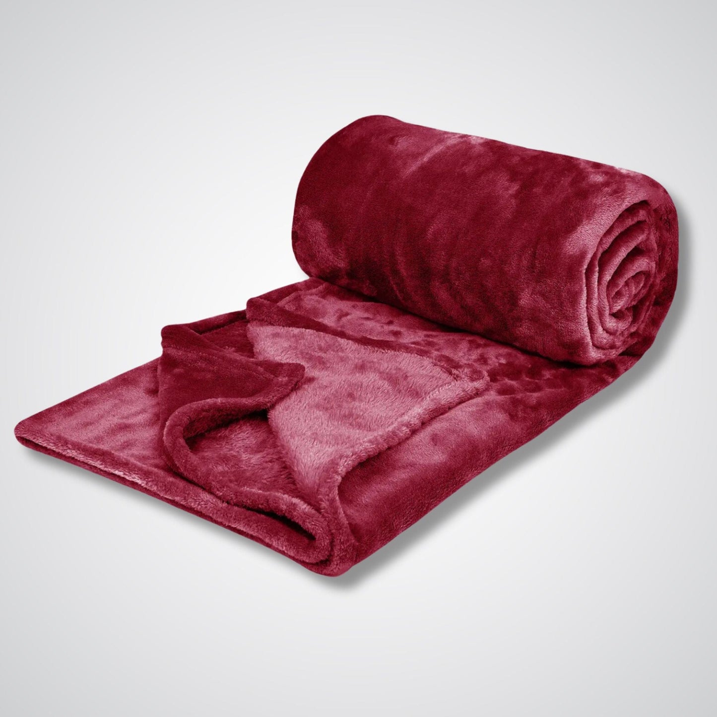 Couverture polaire - Modèle VelvetShield™ Rouge bordeau / 200x230 cm